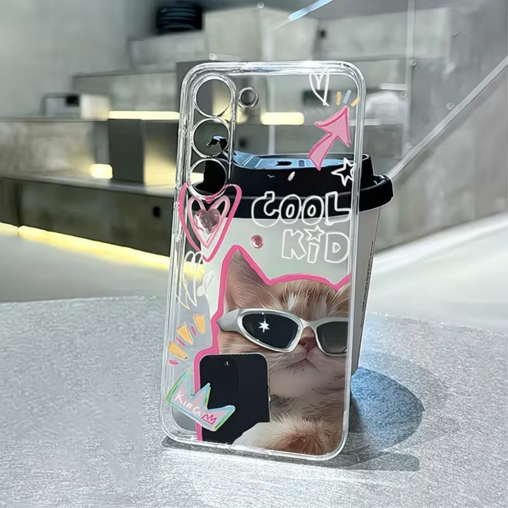 Samsung Galaxy A55 - Puppy Pattern Clear TPU Phone Case