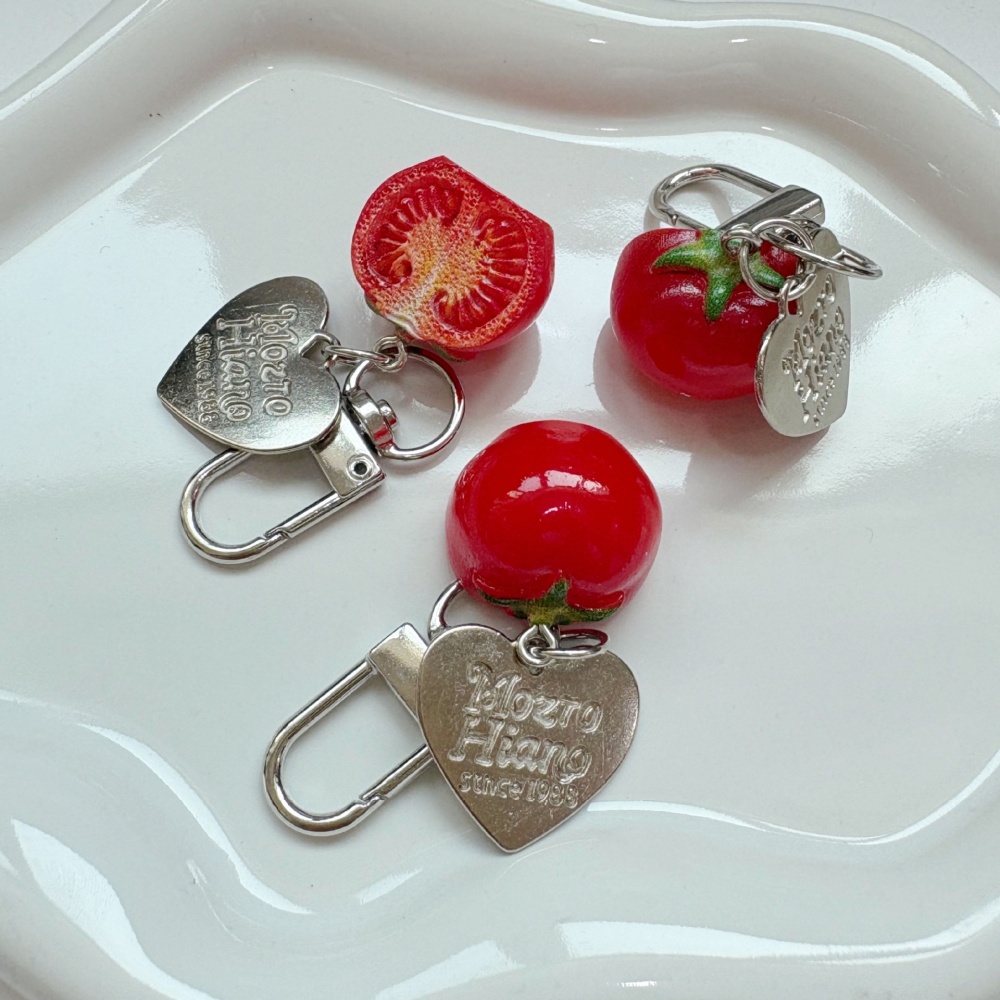 1/3pcs 3D Red Tomato Keychain  - Phone Accessories Red recension och pris