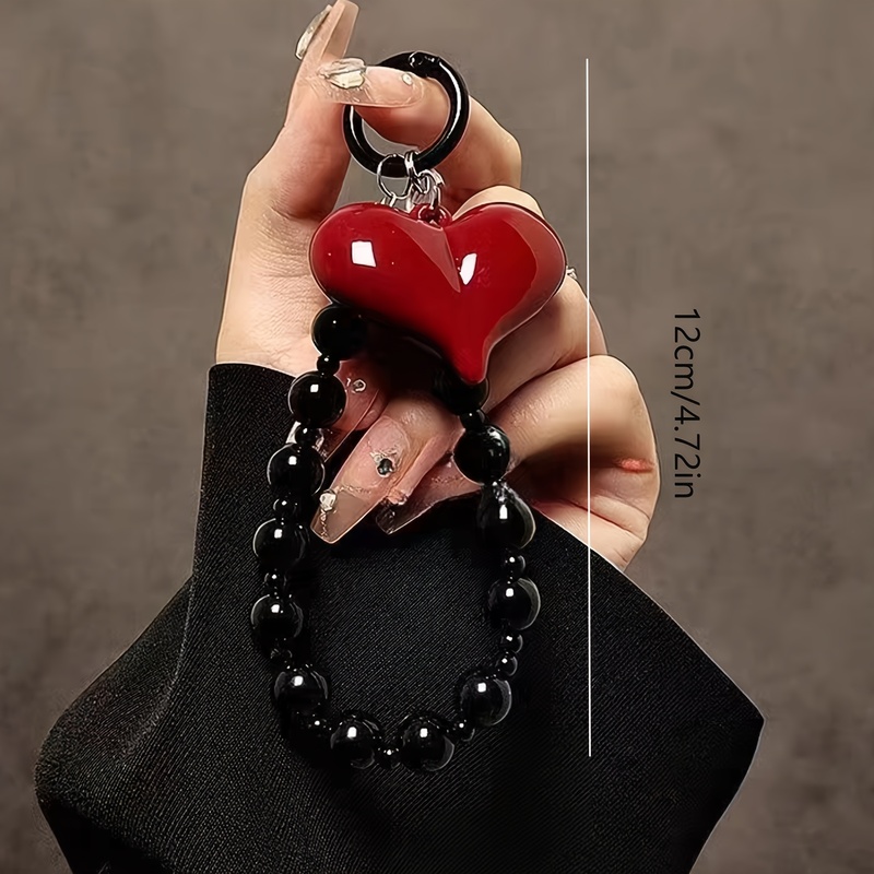 1Pieces Red large heart black  - Phone Accessories Red recension och pris