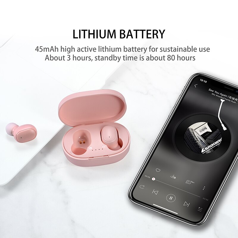 A6S TWS Earphones Wireless Blu - Bluetooth Earphone Tws recension och pris