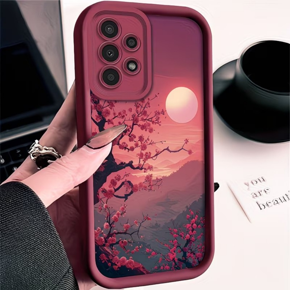 Sunset Mountain Peak Anti-Fall - Phone Accessories Red recension och pris