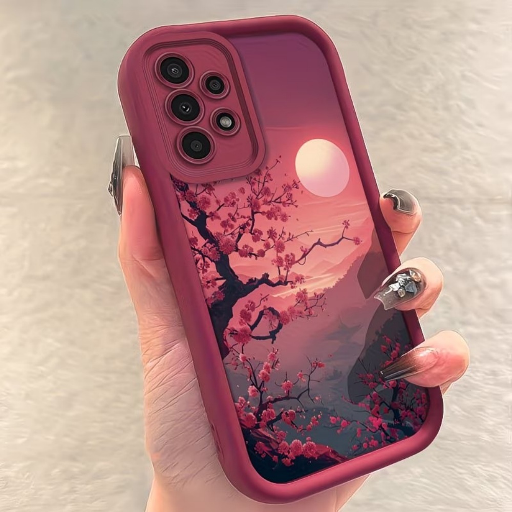 Sunset Mountain Peak Anti-Fall - Phone Accessories Red recension och pris