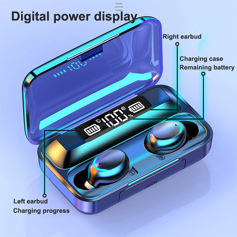 2026 F9 Wireless Earphones LED - Bluetooth Earphone Tws recension och pris
