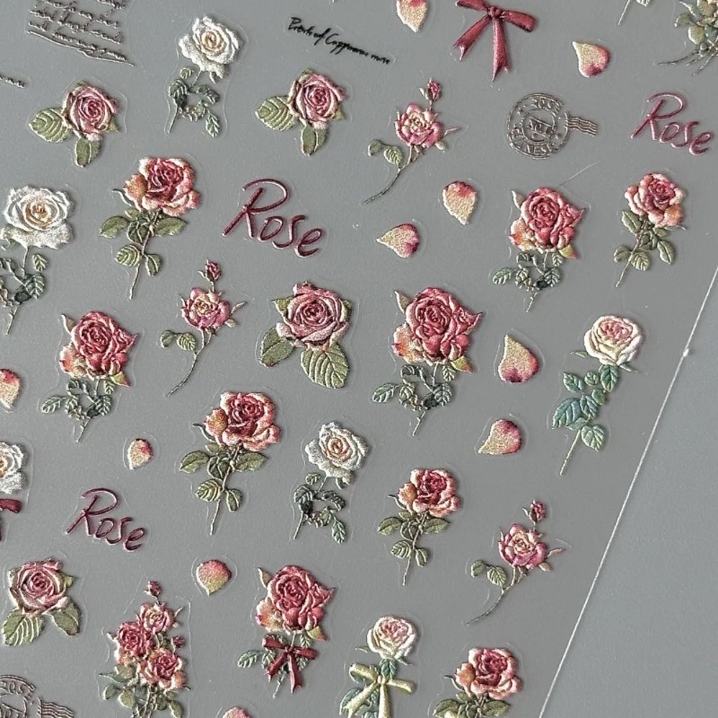 5Pcs Ins Retro Rose Sticker Hi - Phone Accessories Red recension och pris