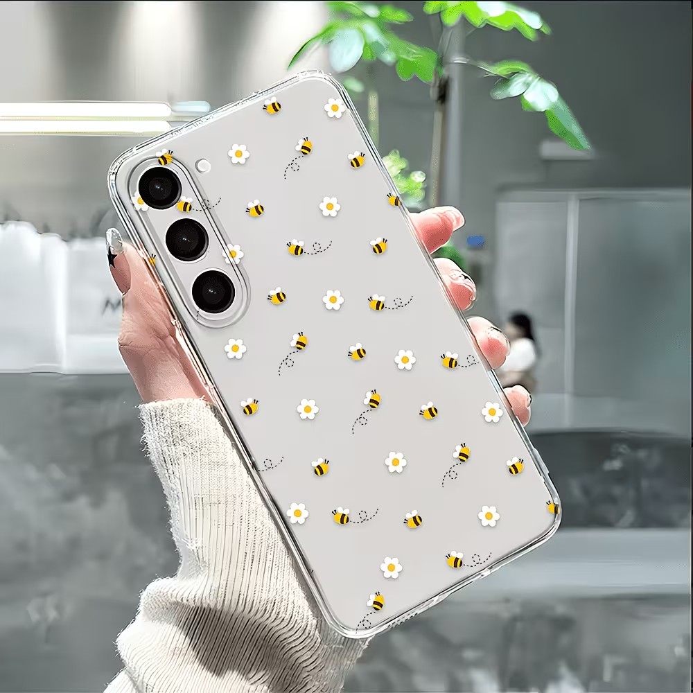 Transparent TPU Cute Bee Daisy - Samsung Galaxy A55 recension och pris