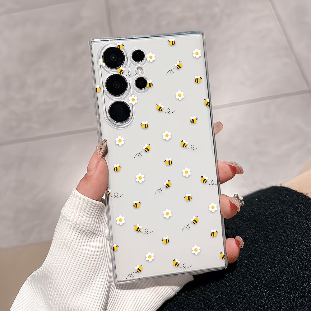 Transparent TPU Cute Bee Daisy - Samsung Galaxy A55 recension och pris