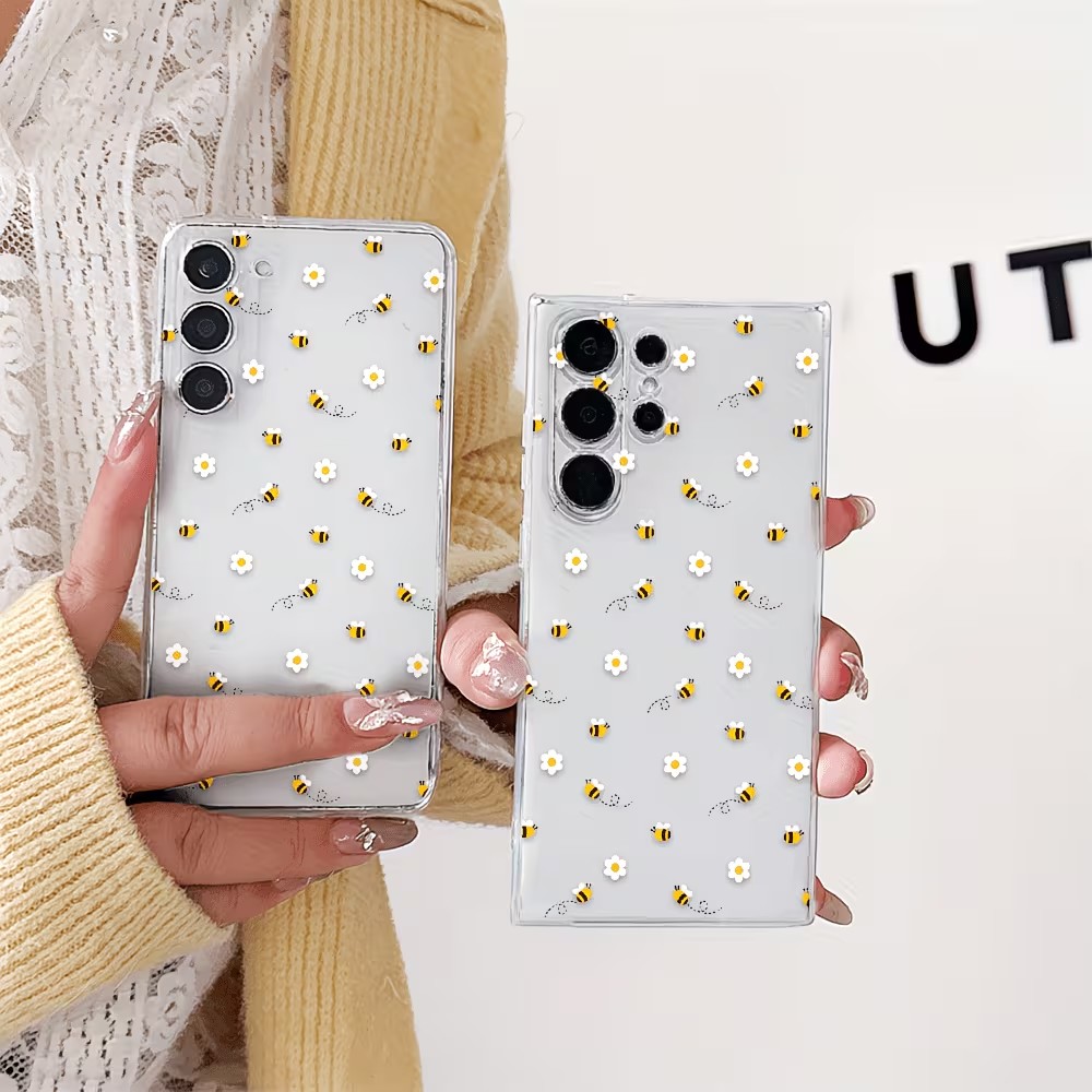 Transparent TPU Cute Bee Daisy - Samsung Galaxy A55 recension och pris