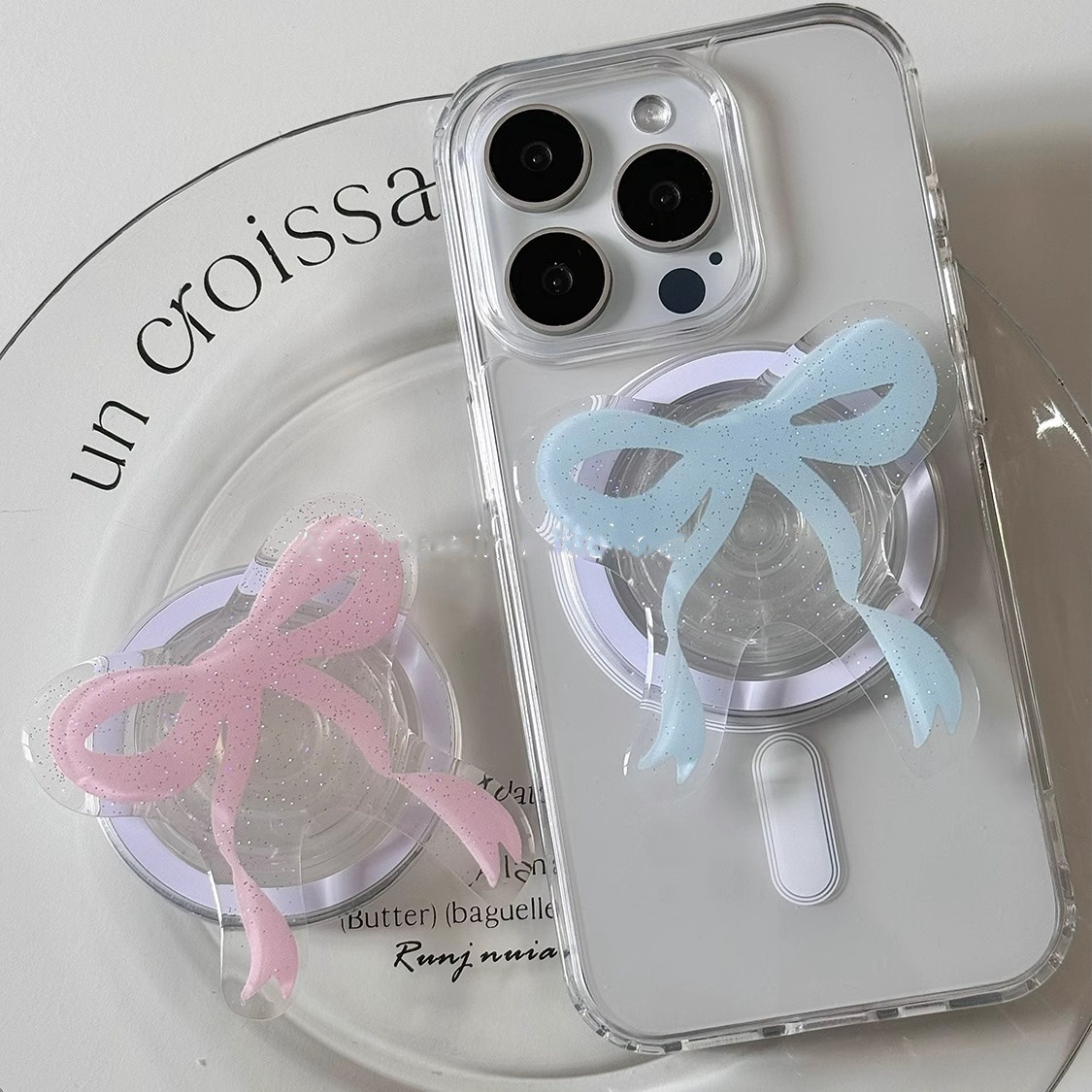 Ins Style Glitter Bow Magnetic - Phone Accessories Stand recension och pris