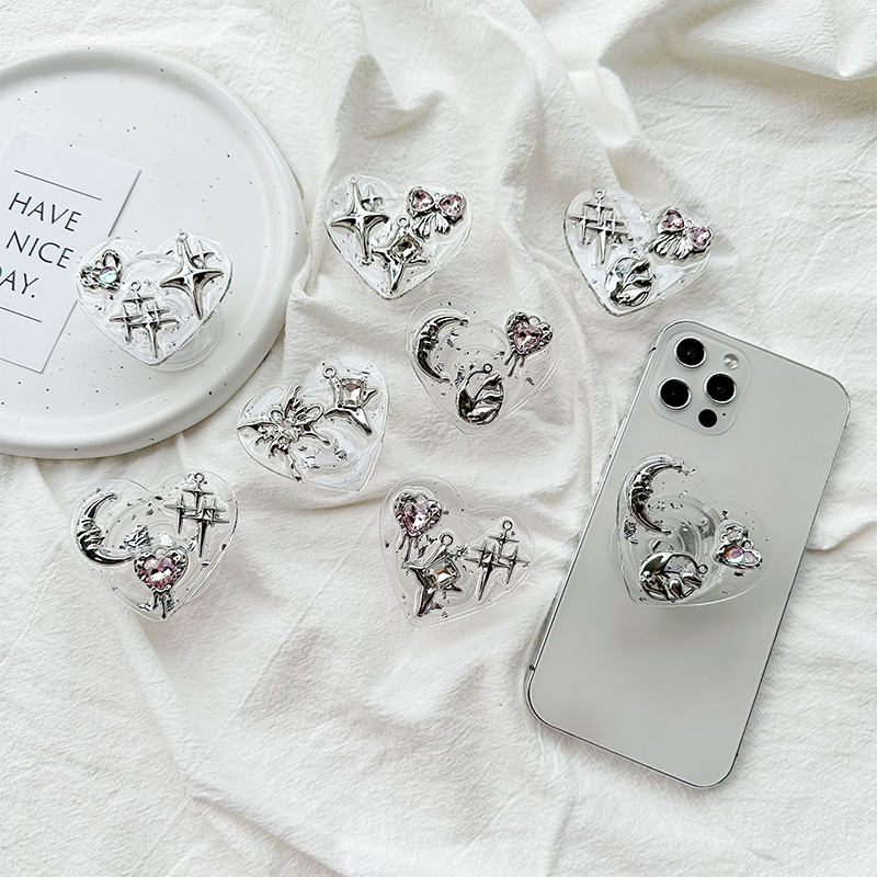 Clear Heart Phone Grip Holder  - Phone Accessories Stand recension och pris