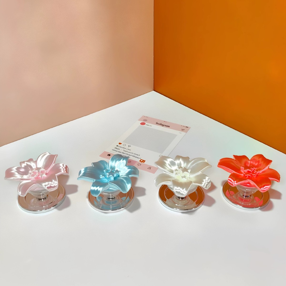 Glossy Pearl Lily Flower Magne - Phone Accessories Stand recension och pris